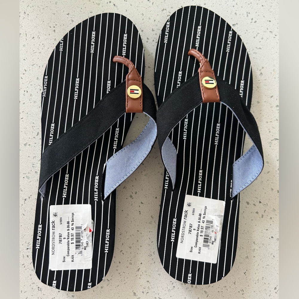 Tommy Hilfiger Stripe Brand Flip Flip Sandals
